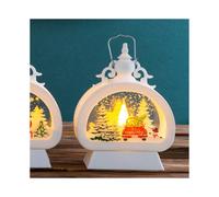 (White-Car) Christmas decorations children's hand-held lanterns Christmas Eve gift party table decorations retro wind lantern ornaments