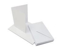 White Card with White Envelope Perfect for Birthday Wedding Invitations Greeting Cards Crafts Christmas Cards Gift Square A5 A6 A7 DL Envelopes with Blank Card Pack of 15 (6" x 6" 155mm Square)