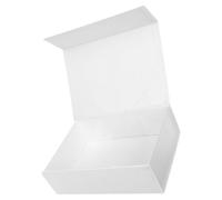 White Cardboard Gift Box with Lid, Reusable Magnetic Closure | Bridesmaids Proposals, Jewelry or Handmade Soaps, Sleek Minimalist Design, Secure Transit Protection