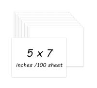 White Cardstock 5 x 7, 100 Pack Cover Cardstock Paper, 74lb/200GSM Heavyweight Blank Cards for Wedding Invitations, Thankyou Cards, Postcards