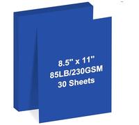 White Cardstock 8.5" x 11 ",30 Sheets Cardstock Paper 85 lb/230 gsm,Bright White Card Stock for Printer,Drawing,Gift tags,Invitations, Cards etc (Royal blue, 30 Sheets)