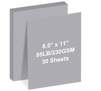 White Cardstock 8.5" x 11 ",30 Sheets Cardstock Paper 85 lb/230 gsm,Bright White Card Stock for Printer,Drawing,Gift tags,Invitations, Cards etc (Light gray A, 30 Sheets)