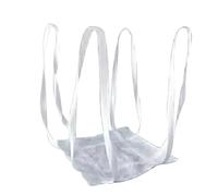 White Cargo Lifting Net Safety Bags, Folding Nylon Sling Hoisting Net with 4 Straps for Construction Moving Loading Unloading(B1.2m,1x1.2m)