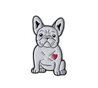 White Cartoon Dog Shape Sturdy Drop Oil Pin Brooch Unisex Fashion Jewelry Bags Hats Denims Jackets Costume Decors Cute Dog Pin Brooch