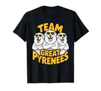 White Cartoon Mountain Pet Dog Breed Team PYR Great Pyrenees Value Graphic T-Shirt