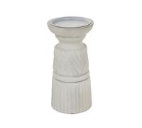 White Carved Candle Holder