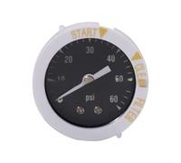White Case Pool Pressure Gauge 42mm for dial Clear Read White(Back) | Bottom mount 1/4 NPT, 0-60 PSI range, accurate monitoring for sand filters, plastic housing