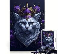White Cat 1000 Piece Jigsaw Puzzles for Teenagers Logical Skill Leisurely Pursuit Precise Join Fine Xmas Gift (38x52cm)
