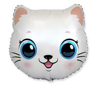White Cat 22” Foil Party Balloon