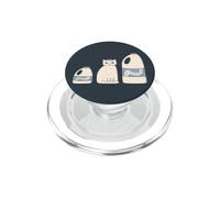 White Cat and Milk Bottles PopSockets PopGrip for MagSafe