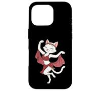 White Cat Belly Dancing Dancer Mom Dad Kids Case for iPhone 16 Pro