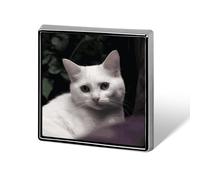 White Cat Brooch Pins Lapel Pins for Men Women Badge Button Cover Decorative Jewelry Charms for Hats Bags Backpacks Suits Shirts Scarves Clothing Accessories Banquet Wedding Gift
