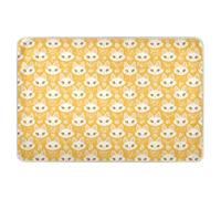 White Cat Faces Yellow Extra Large Resuable Changing Pad Covers Highly Absorbent Baby Pee Pads Machine Washable Bed Liners for Infant Baby 52" L x 34" W