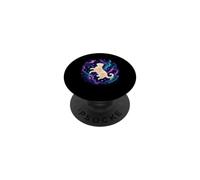 White Cat Floating in Cosmic Galaxy Nebula Space PopSockets Adhesive PopGrip