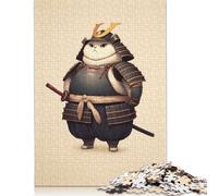 White Cat Samurai Puzzle Jigsaws 1000 Pieces for Adults Puzzles for Adults Puzzling for Gift 1000pcs (75x50cm)