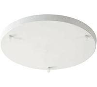 White Ceiling Rose 3 Outlet 200mm Metal Round Light Fitting Base Plate