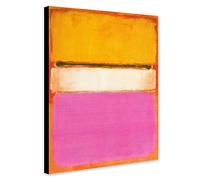 White Center Abstract Art By Mark Rothko - Wrapped Framed Canvas Wall Art - Various Sizes (A4 [30cm x 20cm])