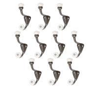 White Ceramic Ball Hat & Coat Hook - W30mm x H105mm - Pack of 10 Hammer and Tongs Grey 1000mm x 1000mm