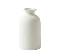 White Ceramic Bud Vase Minimalist Small Flower Vases Floral Arrangement Holder Bottle for Home Office Decor