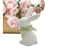 White Ceramic Bunny Rabbits,Porcelain Rabbit Sculpture Decor | Modern Art Spring Easter Home Decoration for Bowl Shelf, Mantel, Weddings