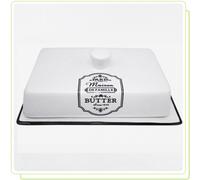 White ceramic butter dish - ergonomic shape MR20030-45