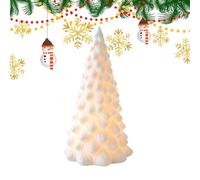 White Ceramic Christmas Tree with Lights - Christmas Trees with Lights - Artificial Ceramic Ornament, Supplies, Unique Table Top Decorations for Vocation