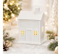 White Ceramic Christmas Village Houses Indoor Christmas Decorations