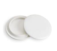 White Ceramic Coffee Mug Lids, 2 Pieces, White Ceramic Lid for 11 oz Mug, Mug Cover to Keep Warm & Dust-proof for Hot and Cold Liquids, Outside Diameter 8.4cm, Internal Diameter 7.3cm