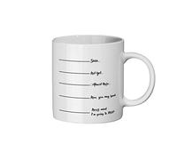 White Ceramic Coffee Mug Shh...Not Yet Almost There...Now,You May Speak...Never Mind I'm Going to Poop Funny Coffee Mug Christmas Birthday Gift for Dad for Mom for Her for Him (15 Fluid Ounces)