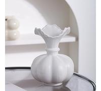 White Ceramic Flower Vase,Halloween Pumpkin Ceramic Vase,Wedding Decor,Modern Vases for Living Room,Home Decor Accents,Entryway,Mantel,Bookshel.