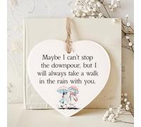White Ceramic Heart Shaped Hanging Ornament, Encouragement Gifts for Women, Birthday Gifts for Bestie, Work Bestie Gifts, Inspirational Sympathy Keepsake for Her