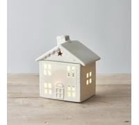 White Ceramic House Oil Burner, Christmas Wax Melts Burner Gift, White House Wax Melt Burner, Tea Light Candle holder, Christmas Tea Light House, Aromatherapy Essential Oils Burner, Home Fragrance