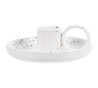 White Ceramic Incense Holder Desktop Centerpiece Small with Stable Base | Modern Glamorous Style, Easy to Carry and Store, Suitable for Sage Sticks and Burning Rituals