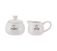 White Ceramic Milk and Sugar Set | Charm