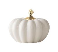 White Ceramic Pumpkins Fashionable Halloween Decorations Home Decorations Modern Vacation Home Large Ornament (B, One Size)