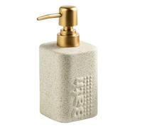 White Ceramic Soap Dispenser - 360ml Handwash Dispenser Bottle with Pump | Bathroom Soap Dispenser Square Refillable Liquid Soap Container with Texture for Kitchen Countertop Toilet Hand Soap