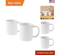 White Ceramic Sublimation Mugs 355ml - 2 Pack for Endless Possibilities