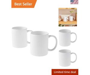 White Ceramic Sublimation Mugs 355ml - 2 Pack for Endless Possibilities