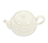 White Ceramic Teapot with Lid for Loose Tea Leaves, Home Teaware | Porcelain Construction, Smooth Plain Finish, Elegant Curved Shape, Easy Pouring, Heat-resistant Design, Portable Choice