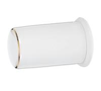 White Ceramic Toothpick Holder with Lid, Golden Edge Desktop Dispenser | Elegant Porcelain Finish, Hygienic Dust-resistant Storage, Suitable for Home Hosts, Office Staff, Guest Dining and Canteens