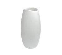 White Ceramic Vase 25cm Cylinder Styles Wedding Table Piece Centrepiece Flower Arranging Home Decor Shiny Gloss Glaze Ornament (White Shiny Vase)