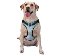 White Ceramic With Flowers No Pull Dog Harness Adjustable Reflective Oxford Easy Control Medium Large Dog Harness