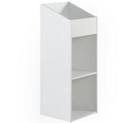 (White) Charles Jacobs 2 Level Modern Vinyl Record Storage Unit LP Holder 12" Records Organiser