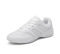 White Cheerleading Shoes Womens Dance Shoes Youth Girls Professional Competition Athletic Walking Sneakers Training Shoes White 36