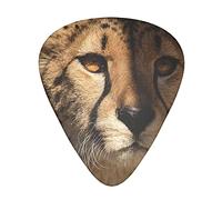 White Cheetah Printed Guitar Picks With Organizer Storage Box 0.46 0.71 0.96 Mm Includes Thin Medium Heavy For Bass Electric Acoustic Guitars Ukulele 12 Pack