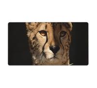 White Cheetah Printed,Mouse Pad Large Desk Pad Computer Keyboard Mouse Mat with Non Slip Rubber Base 40 x 70 cm