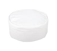 White Chefs HAT, Round Skull Cap, Unisex, Polycotton, S,M,L,XL. INS13W