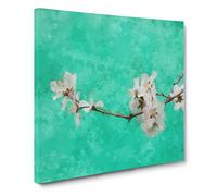 White Cherry Blossom Vol.2 Canvas Print | Gallery Wrapped 30mm Frame Wall Art | 20x20 inches | Ready to Hang | Modern Floral Picture | Living Room Bedroom Lounge Office