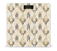 White Chess Pieces Checkmate Digital Bathroom Weighing Scales for Body Weight LCD Display