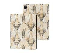 White Chess Pieces Checkmate Slim Case Compatible with iPad 10th 9th 8th 7th Generation 2022 2021 2020 2019 Protective Cover Stand
